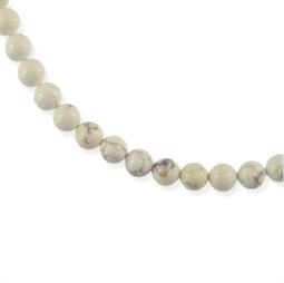 Howlite perler 6 mm, 1/1 streng